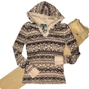 L-RL Hooded Sweater Pullover Southwest Print